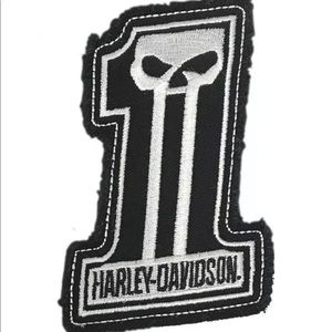 Harley-Davidson® Dark Custom #1 Skull Frayed Patch